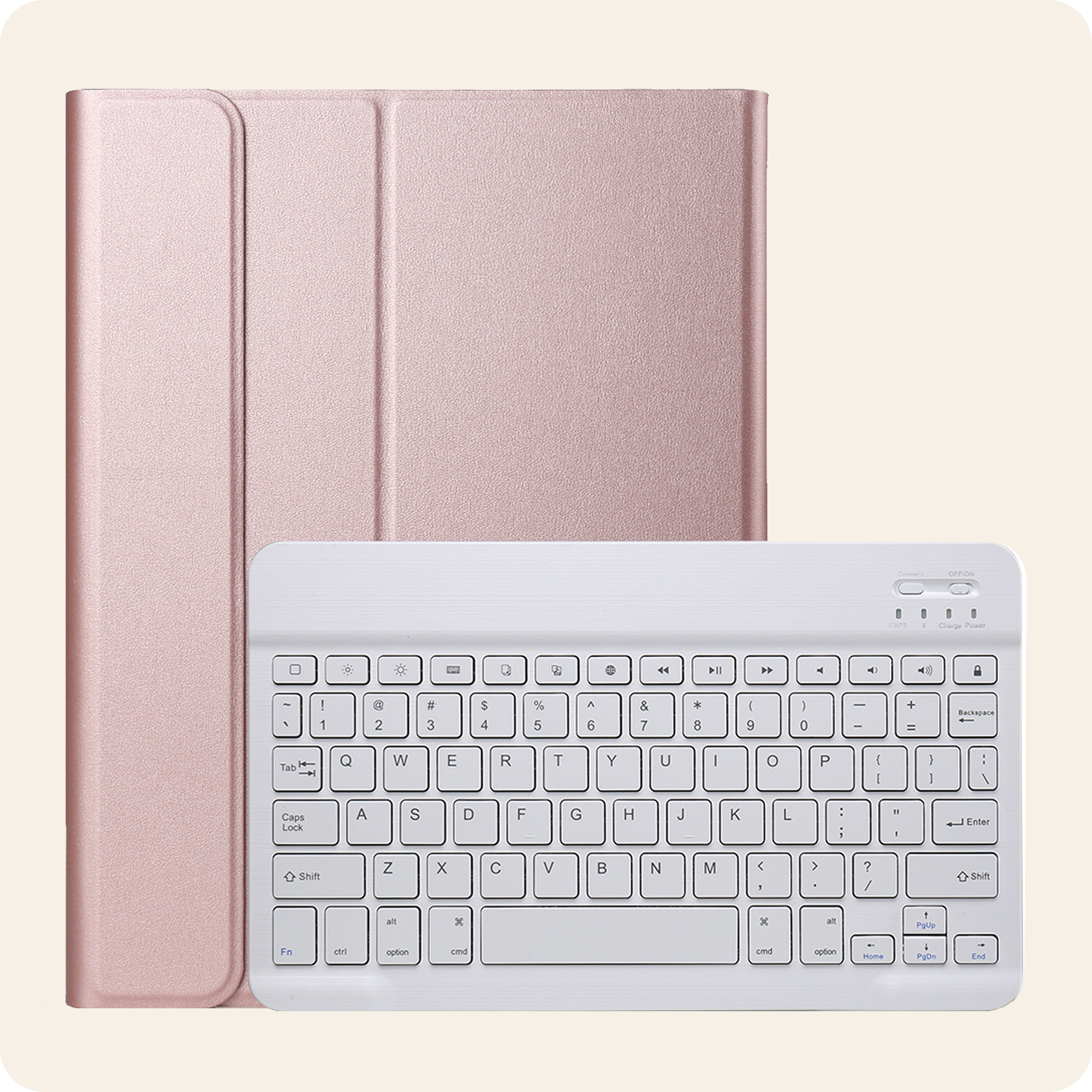 Nomfy Nomfy iPad 11 2025 Toetsenbordhoes - Rosé Goud