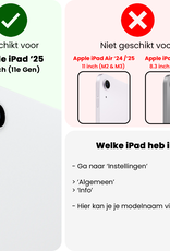 Nomfy Nomfy iPad 11 2025 Toetsenbordhoes Met Screenprotector - Donkerblauw