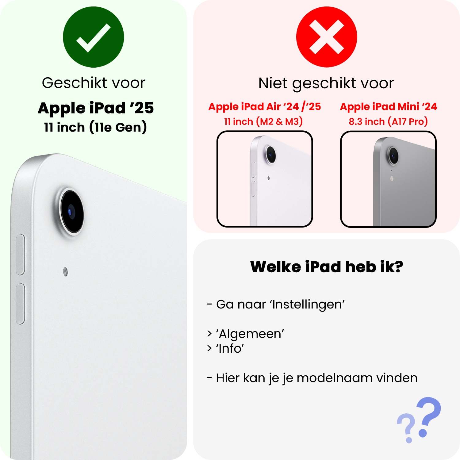 Nomfy Nomfy iPad 11 2025 Toetsenbordhoes Met Screenprotector - Donkerblauw
