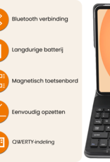 Nomfy Nomfy iPad 11 2025 Toetsenbordhoes Met Screenprotector - Donkerblauw