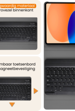 Nomfy Nomfy iPad 11 2025 Toetsenbordhoes Met Screenprotector - Donkerblauw