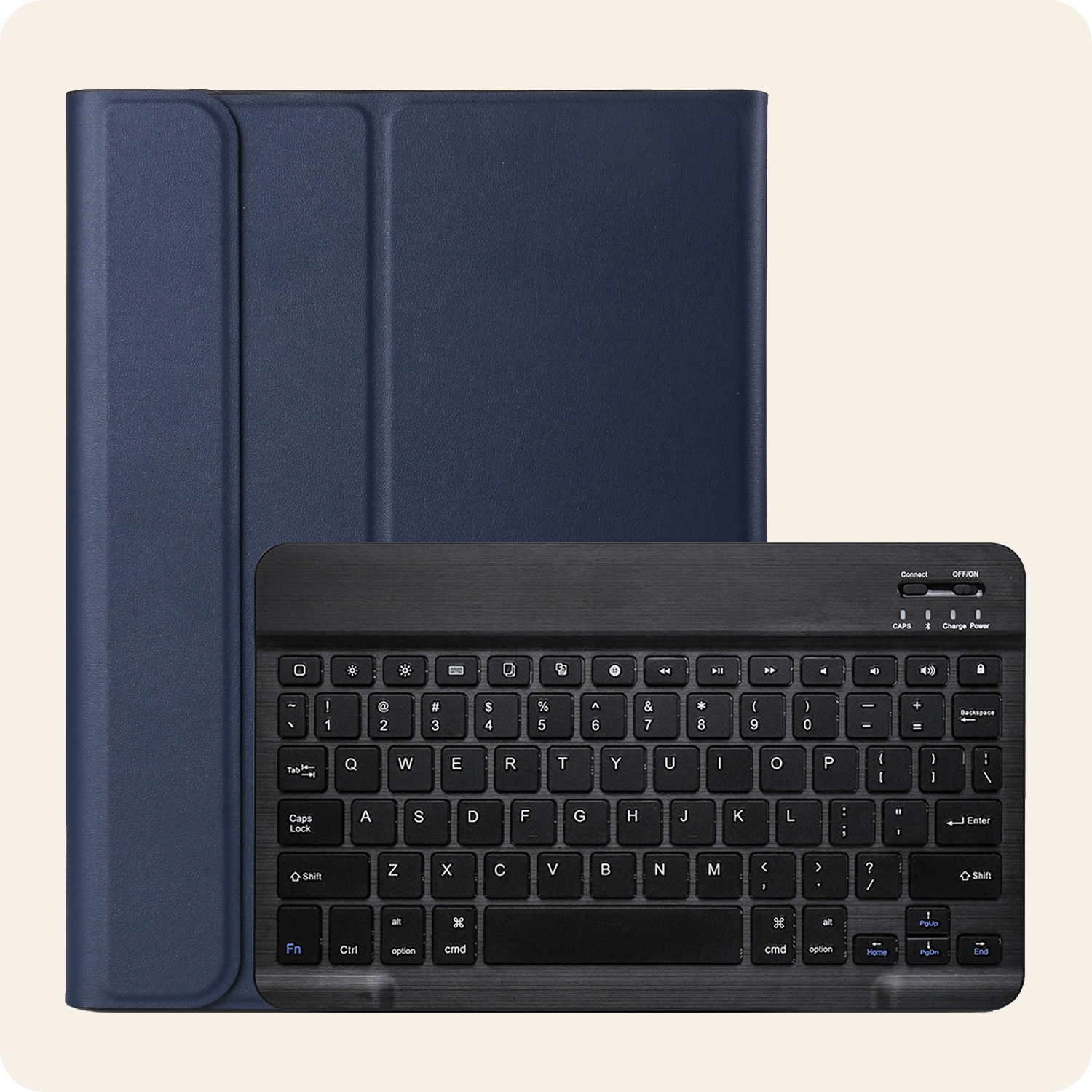 Nomfy Nomfy iPad 11 2025 Toetsenbordhoes Met Screenprotector - Donkerblauw