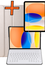 Nomfy Nomfy iPad 11 2025 Toetsenbordhoes Met Screenprotector - Goud