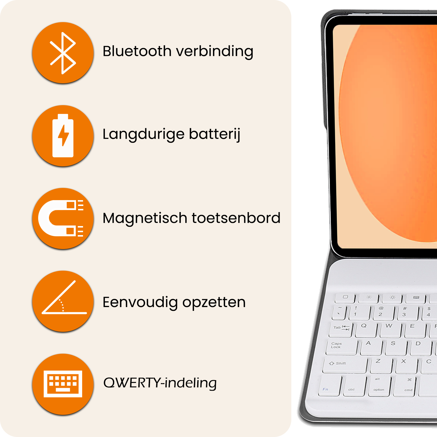 Nomfy Nomfy iPad 11 2025 Toetsenbordhoes Met Screenprotector - Goud
