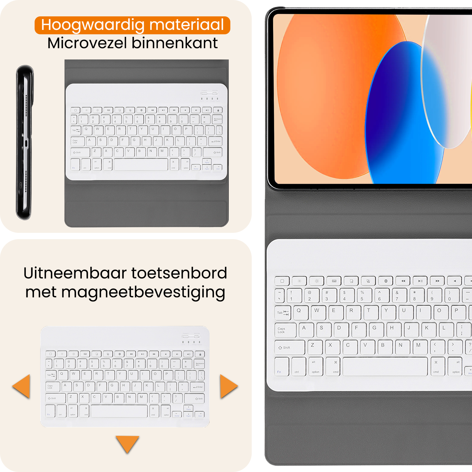 Nomfy Nomfy iPad 11 2025 Toetsenbordhoes Met Screenprotector - Goud
