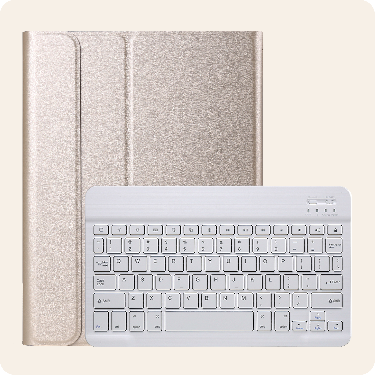 Nomfy Nomfy iPad 11 2025 Toetsenbordhoes Met Screenprotector - Goud