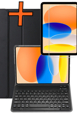 Nomfy Nomfy iPad 11 2025 Toetsenbordhoes Met Screenprotector - Zwart