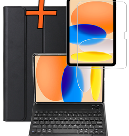 Nomfy Nomfy iPad 11 2025 Toetsenbordhoes Met Screenprotector - Zwart