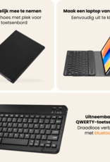 Nomfy Nomfy iPad 11 2025 Toetsenbordhoes Met Screenprotector - Zwart