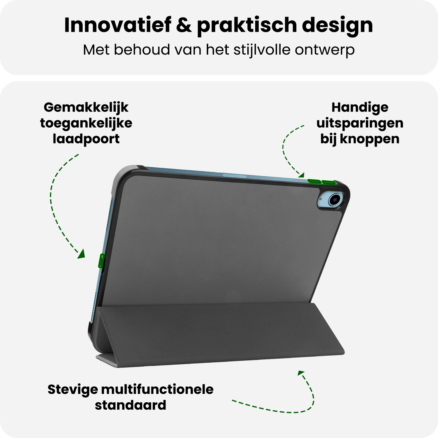 BASEY. BASEY. iPad 11 2025 Hoesje - Grijs