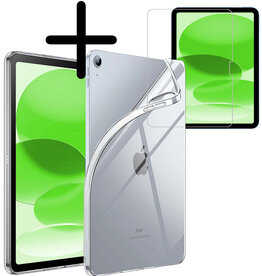 BASEY. BASEY. iPad 11 2025 Hoesje Siliconen Met Screenprotector - Transparant