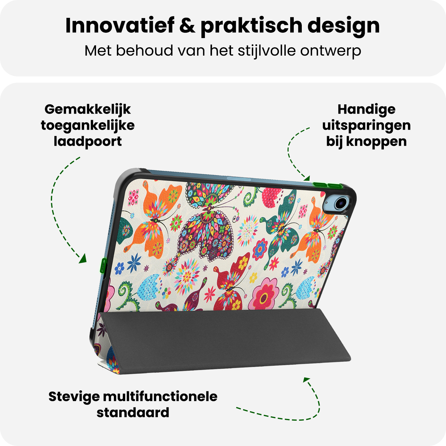 BASEY. BASEY. iPad 11 2025 Hoesje - Vlinder