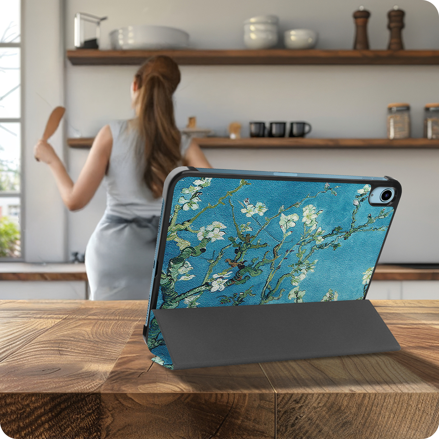 BASEY. BASEY. iPad 11 2025 Hoesje Met Screenprotector - Bloesem