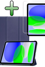 BASEY. BASEY. iPad 11 2025 Hoesje Met Screenprotector - Donkerblauw