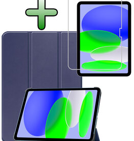 BASEY. BASEY. iPad 11 2025 Hoesje Met Screenprotector - Donkerblauw