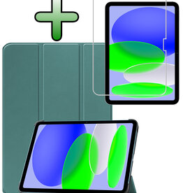 BASEY. BASEY. iPad 11 2025 Hoesje Met Screenprotector - Donkergroen