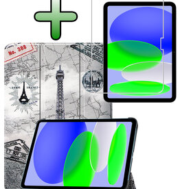 BASEY. BASEY. iPad 11 2025 Hoesje Met Screenprotector - Eiffeltoren