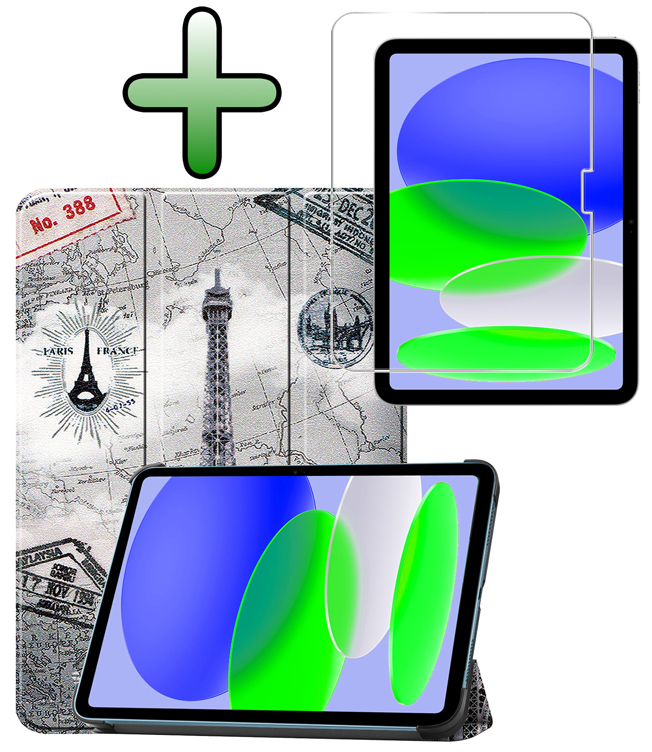 BASEY. BASEY. iPad 11 2025 Hoesje Met Screenprotector - Eiffeltoren