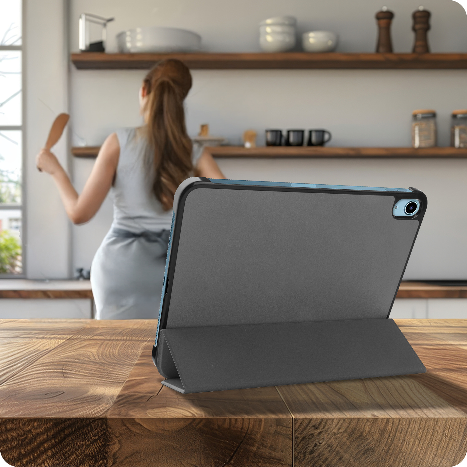 BASEY. BASEY. iPad 11 2025 Hoesje Met Screenprotector - Grijs