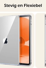Nomfy Nomfy iPad 11 2025 Hoesje Siliconen Met 2x Screenprotector - Transparant