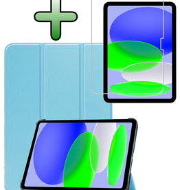 BASEY. BASEY. iPad 11 2025 Hoesje Met Screenprotector - Lichtblauw