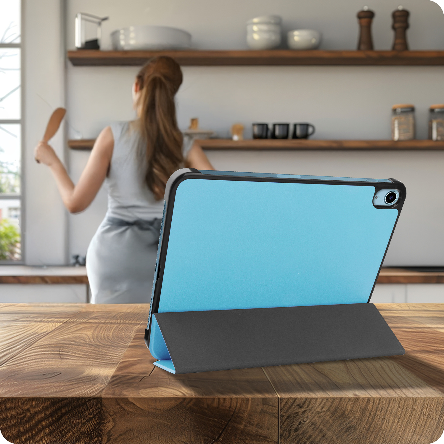 BASEY. BASEY. iPad 11 2025 Hoesje Met Screenprotector - Lichtblauw