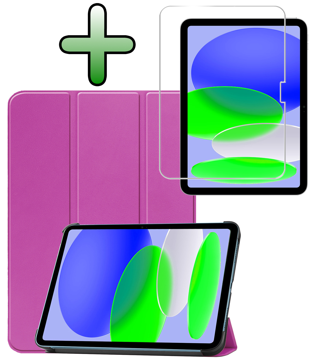BASEY. BASEY. iPad 11 2025 Hoesje Met Screenprotector - Paars