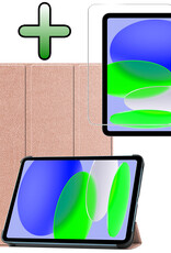 BASEY. BASEY. iPad 11 2025 Hoesje Met Screenprotector - Rose Goud