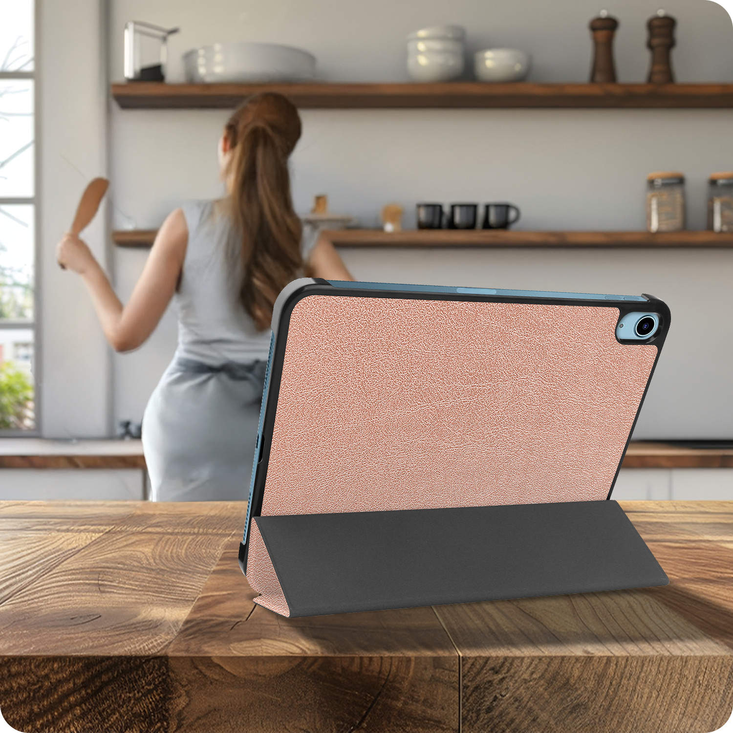 BASEY. BASEY. iPad 11 2025 Hoesje Met Screenprotector - Rose Goud