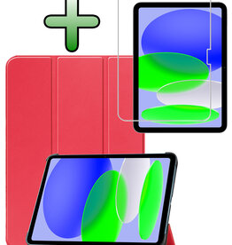 BASEY. BASEY. iPad 11 2025 Hoesje Met Screenprotector - Rood