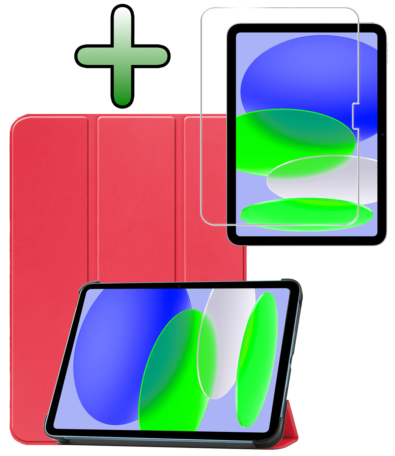 BASEY. BASEY. iPad 11 2025 Hoesje Met Screenprotector - Rood