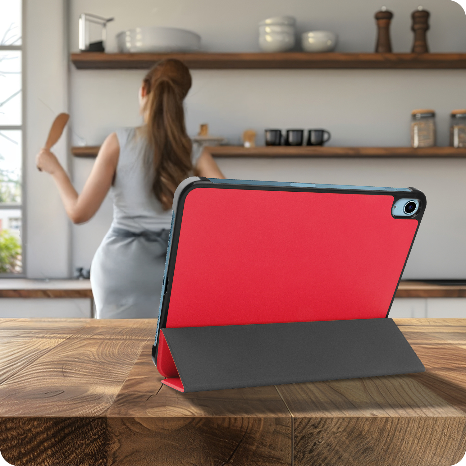 BASEY. BASEY. iPad 11 2025 Hoesje Met Screenprotector - Rood