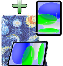 BASEY. BASEY. iPad 11 2025 Hoesje Met Screenprotector - Sterrenhemel