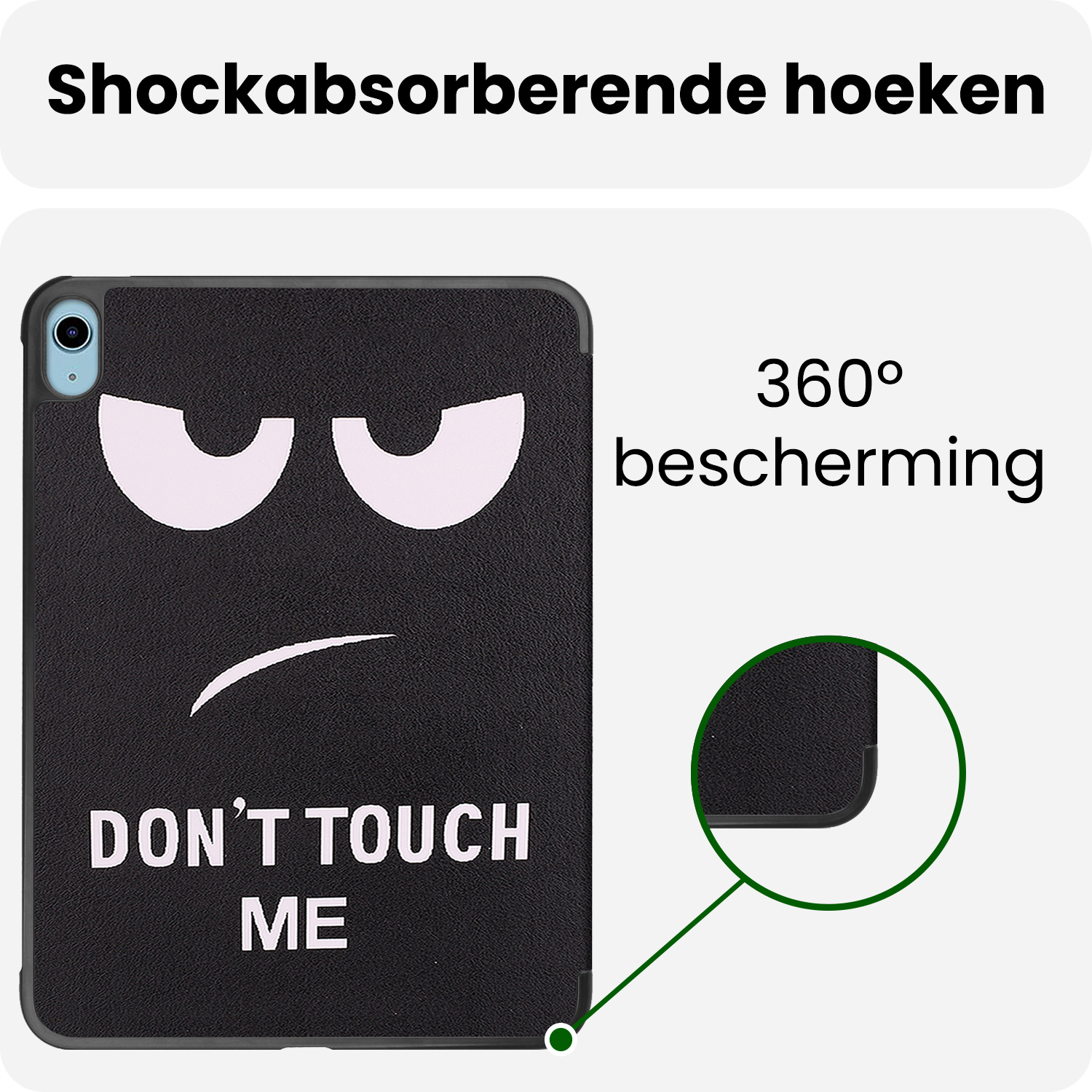 BASEY. BASEY. iPad 11 2025 Hoesje Met Screenprotector - Don't Touch Me