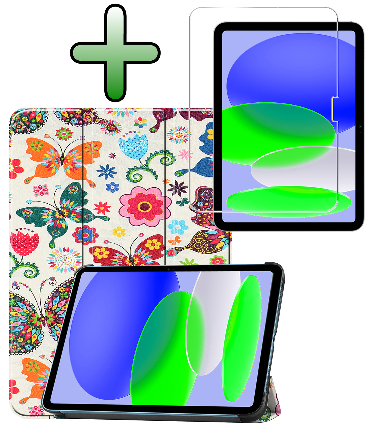 BASEY. BASEY. iPad 11 2025 Hoesje Met Screenprotector - Vlinder