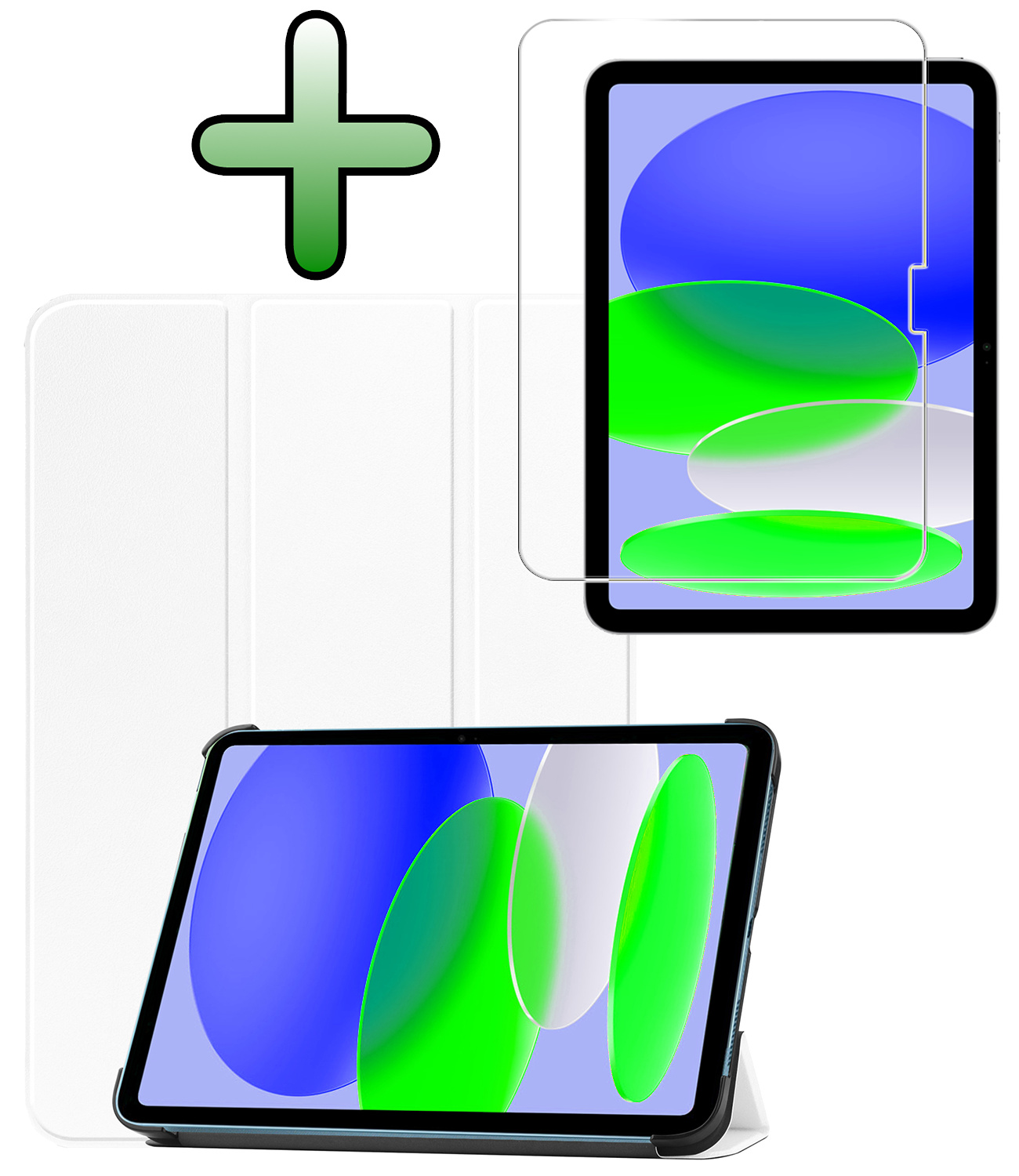 BASEY. BASEY. iPad 11 2025 Hoesje Met Screenprotector - Wit