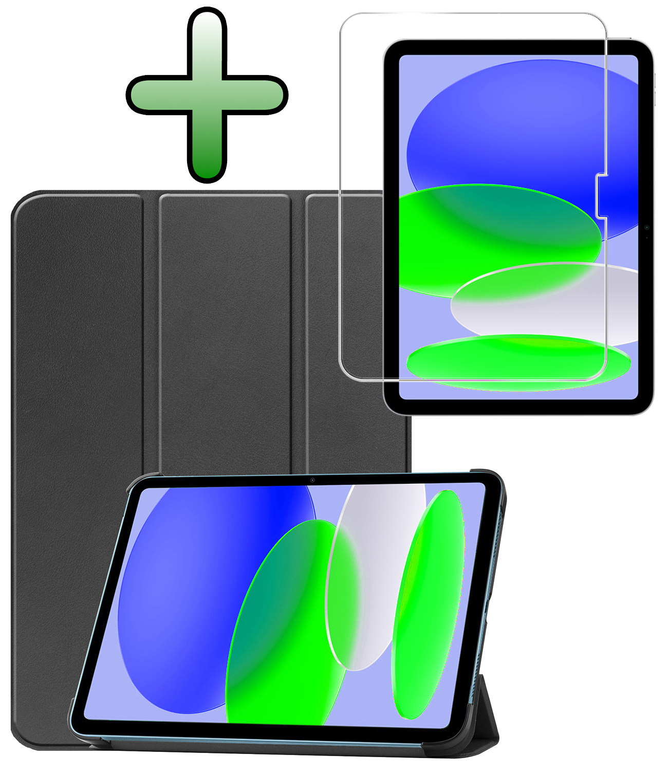 BASEY. BASEY. iPad 11 2025 Hoesje Met Screenprotector -  Zwart