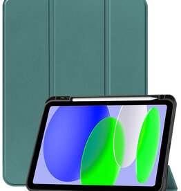 BASEY. BASEY. iPad 11 2025 Hoesje Met Uitsparing Apple Pencil - Donkergroen