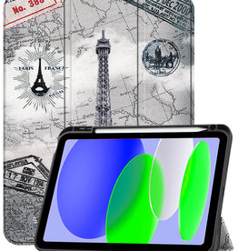 BASEY. BASEY. iPad 11 2025 Hoesje Met Uitsparing Apple Pencil - Eiffeltoren