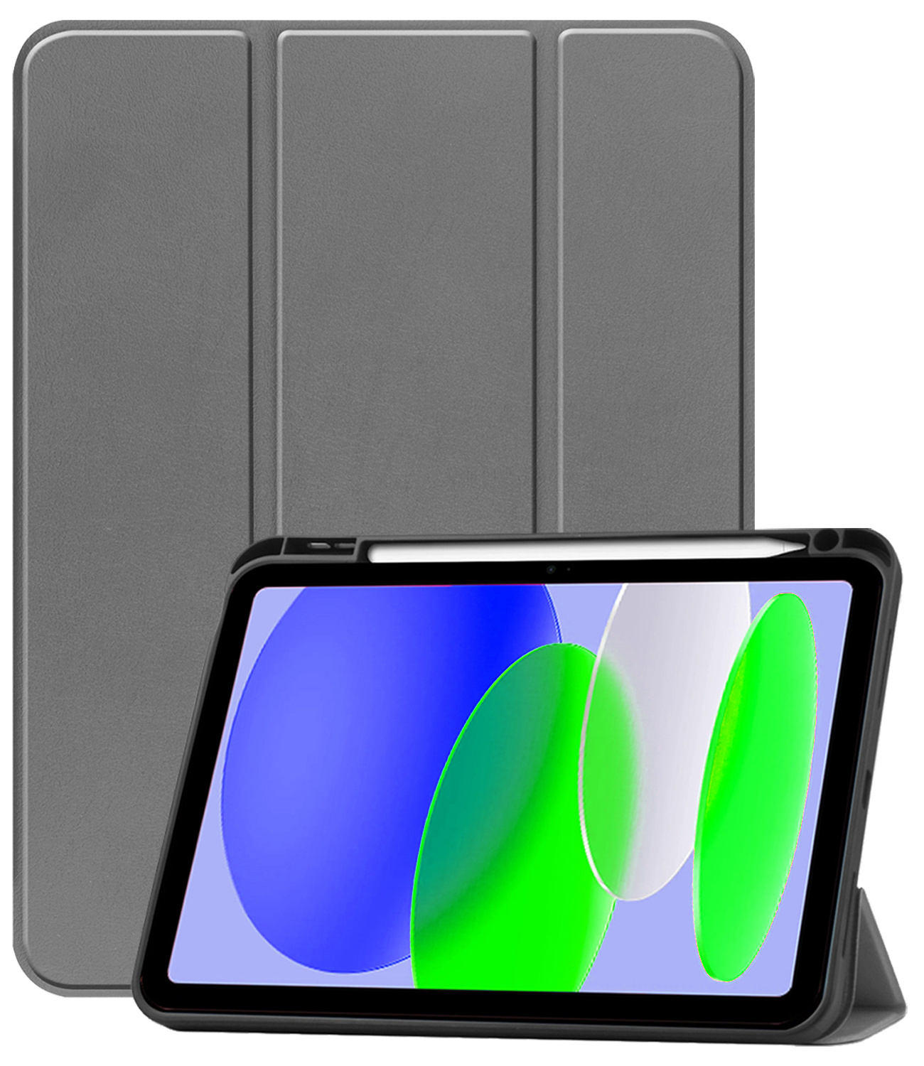 BASEY. BASEY. iPad 11 2025 Hoesje Met Uitsparing Apple Pencil - Grijs