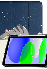 BASEY. BASEY. iPad 11 2025 Hoesje Met Uitsparing Apple Pencil - Kat