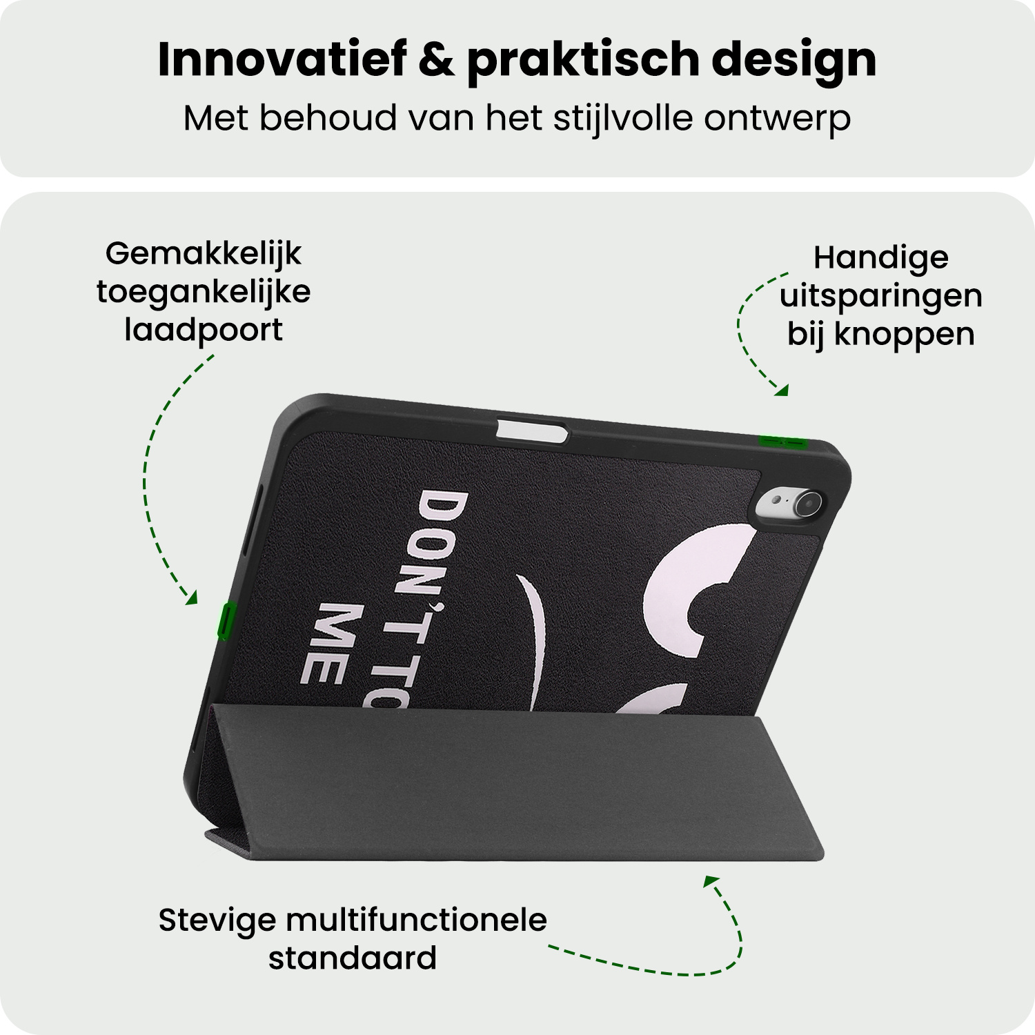 BASEY. BASEY. iPad 11 2025 Hoesje Met Uitsparing Apple Pencil - Don't Touch Me