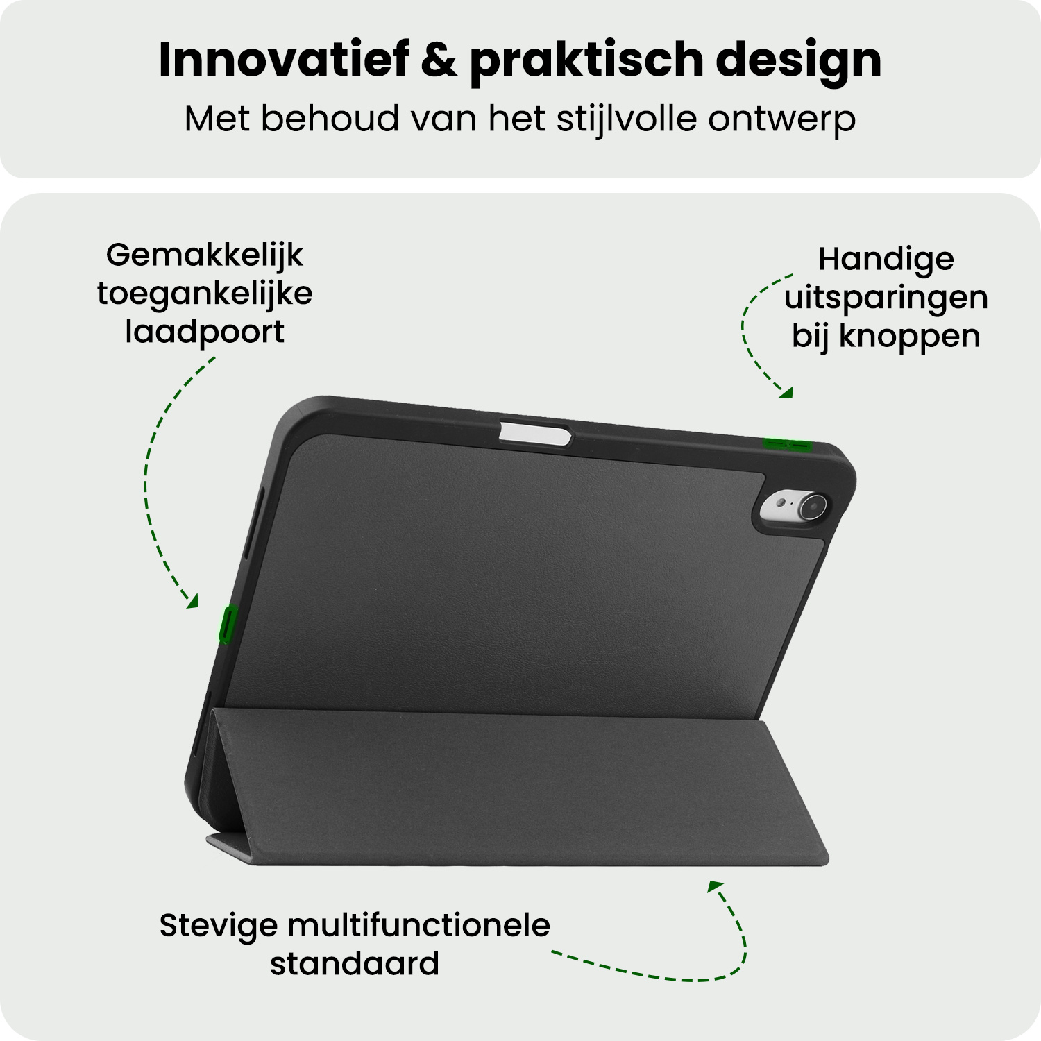 BASEY. BASEY. iPad 11 2025 Hoesje Met Uitsparing Apple Pencil -  Zwart