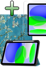 BASEY. BASEY. iPad 11 2025 Hoesje Met Uitsparing Apple Pencil Met Screenprotector - Bloesem