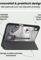 BASEY. BASEY. iPad 11 2025 Hoesje Met Uitsparing Apple Pencil Met Screenprotector - Eiffeltoren