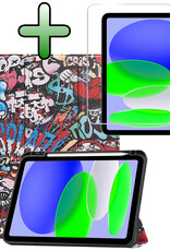 BASEY. BASEY. iPad 11 2025 Hoesje Met Uitsparing Apple Pencil Met Screenprotector - Graffity