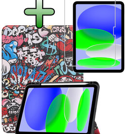 BASEY. BASEY. iPad 11 2025 Hoesje Met Uitsparing Apple Pencil Met Screenprotector - Graffity