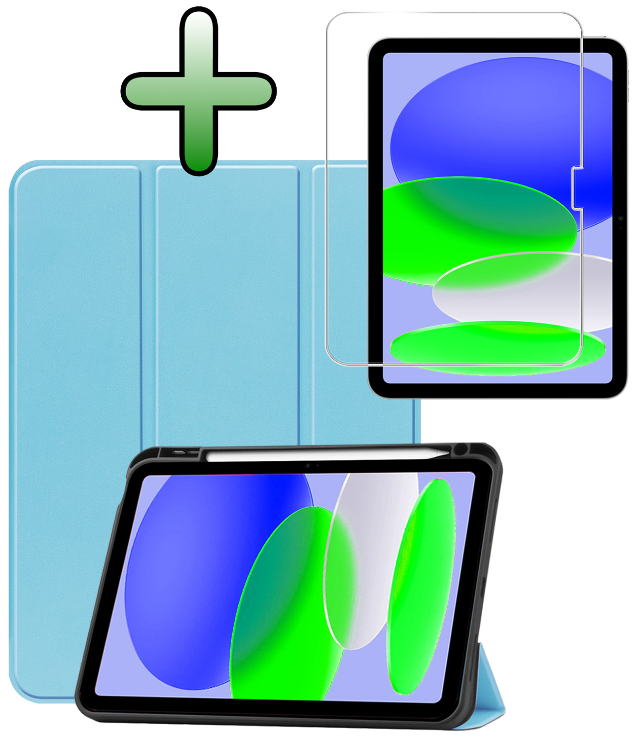 BASEY. BASEY. iPad 11 2025 Hoesje Met Uitsparing Apple Pencil Met Screenprotector - Kat