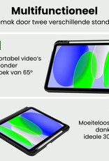 BASEY. BASEY. iPad 11 2025 Hoesje Met Uitsparing Apple Pencil Met Screenprotector - Rood