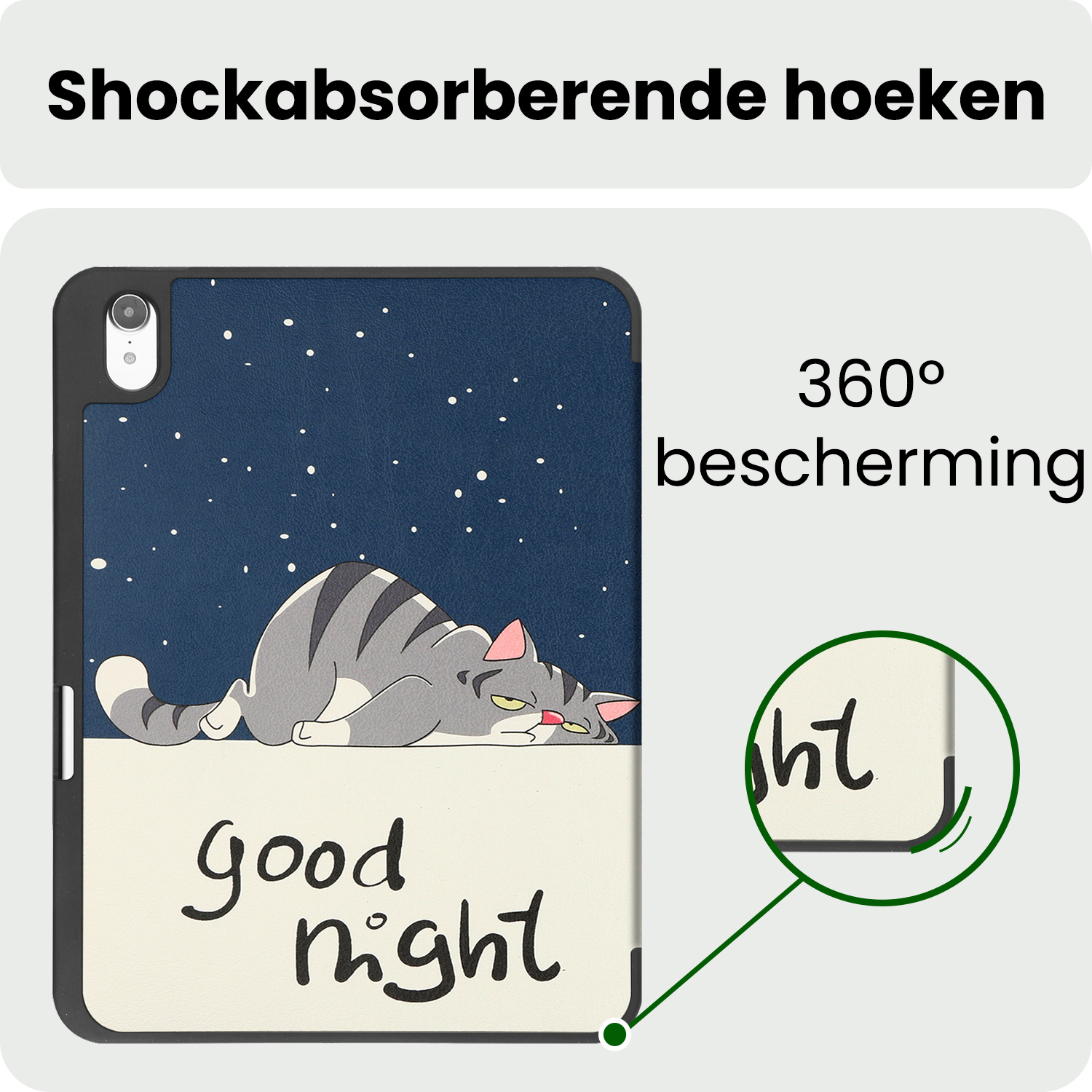 BASEY. BASEY. iPad 11 2025 Hoesje Met Uitsparing Apple Pencil Met Screenprotector - Rood